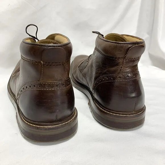 Florsheim Brown Leather Chukka Ankle Boots Men's Miller  Casual Shoes 10 D