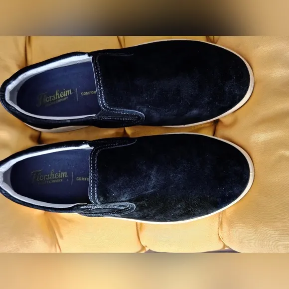 Florsheim Men's Black Suede Slip-On Shoes