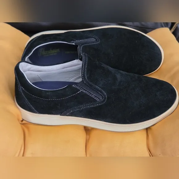 Florsheim Men's Black Suede Slip-On Shoes