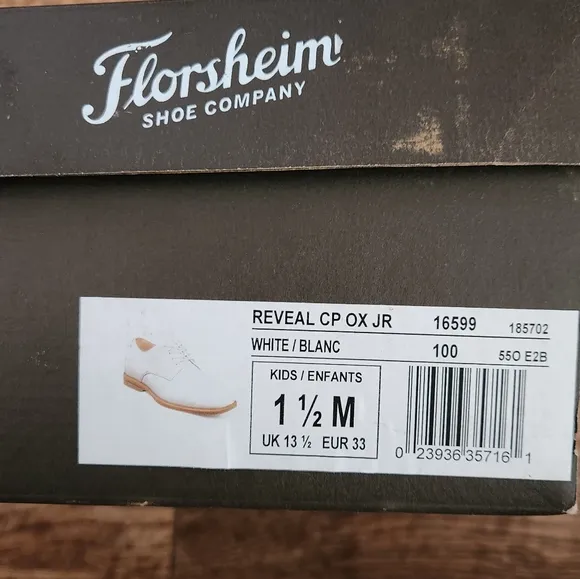 Florsheim Reveal Cap Toe Oxford Kids Shoes