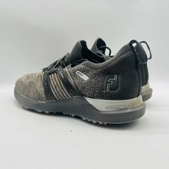 FootJoy Mens 10 Gray HyperFlex Golf Shoes Cleats Casual Comfort Athletic Sneaker
