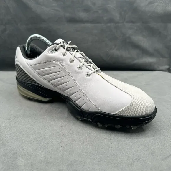 FootJoy Mens FJ‎ Golf Cleats Shoes Sport Leather 53197 Flex Zone White Size 9