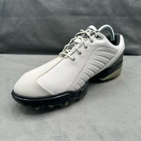 FootJoy Mens FJ‎ Golf Cleats Shoes Sport Leather 53197 Flex Zone White Size 9