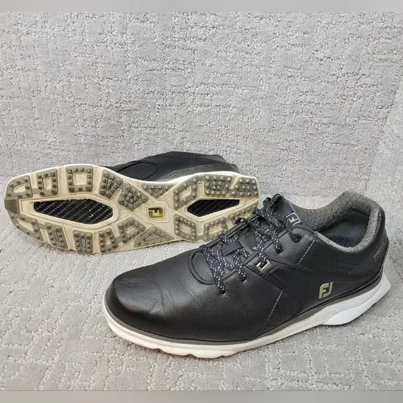 Footjoy Pro SL Carbon Men's Size 9.5 M Black Lace Up Sport Golf Shoes 53108