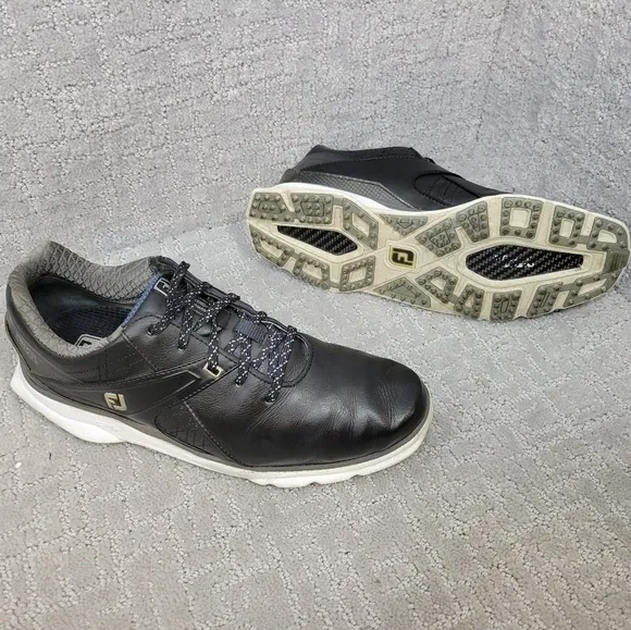 Footjoy Pro SL Carbon Men's Size 9.5 M Black Lace Up Sport Golf Shoes 53108