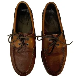 Footjoy Shoes Men's Size 9.5E Leather Cognac Brown Casual Lace Moccasin Loafers