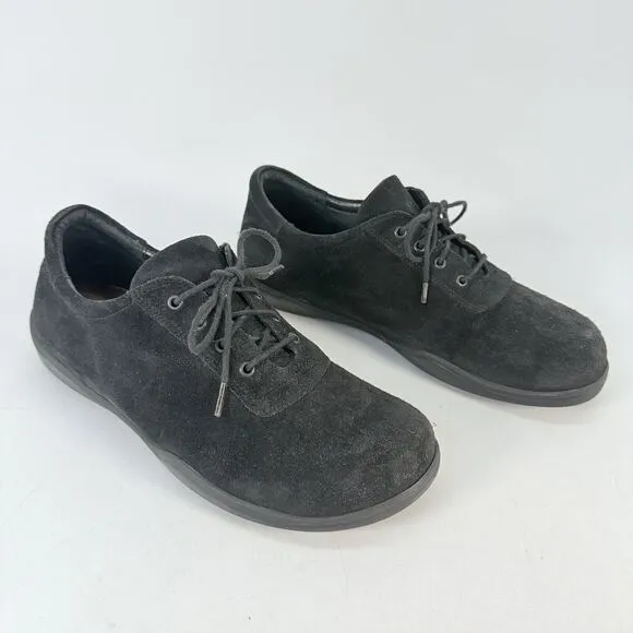 Footprints By Birkenstock Shoes Women’s US 10.5 EU41 Black Suede Casual Sneakers