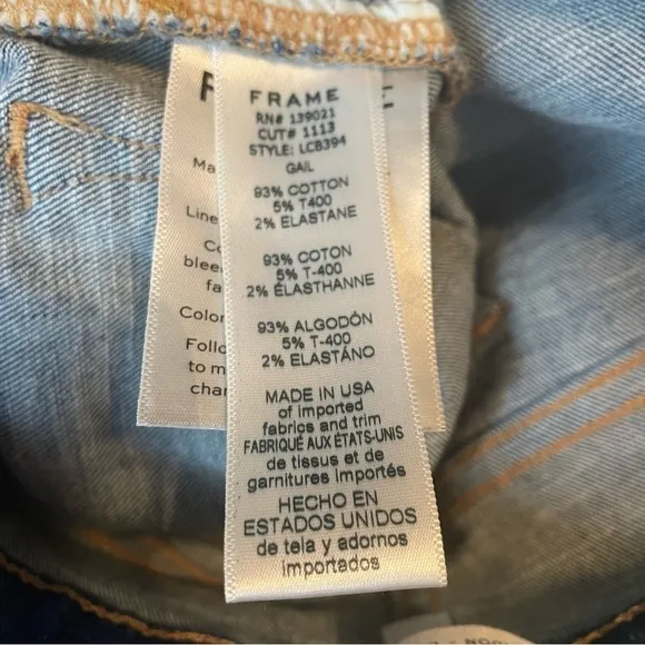 Frame Le Crop Bell Gail Jeans Sz. 28