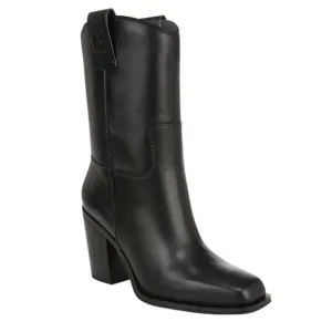 Franco Sarto Women's Valor Mid Shaft Cowboy Boots Black Size 5