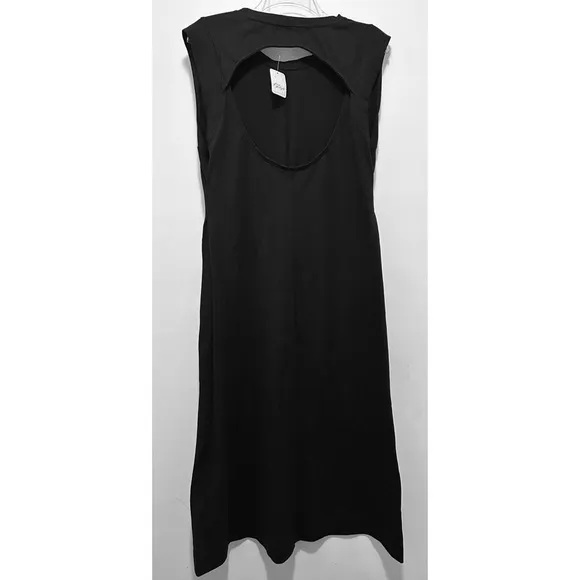 Free People Beach Simone Midi Dress Black Medium NWT