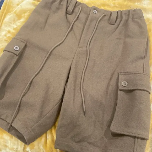 Free People Charli Wool Longline Cargo Shorts. Size Large. NWOT