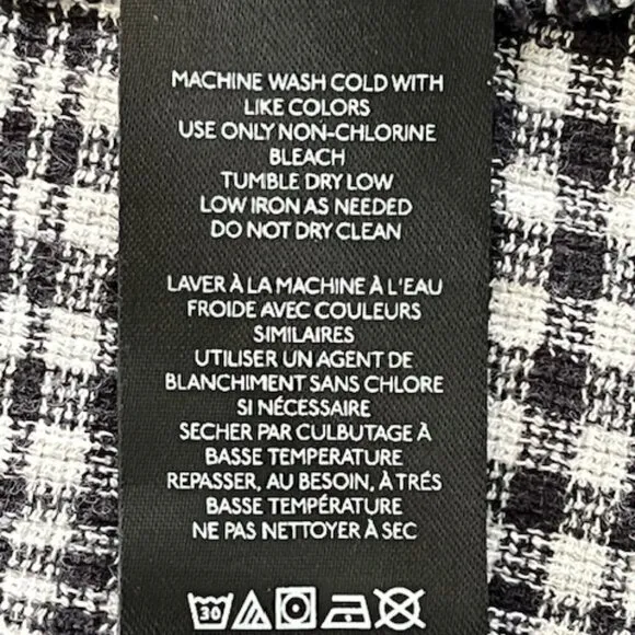 Free People Chrissie Mini Skirtall Dress in Black/White Gingham Medium NWOT