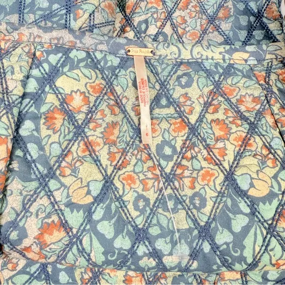 Free People Darla Quilted Mini High Waist Slim Fit Skirt Size 6