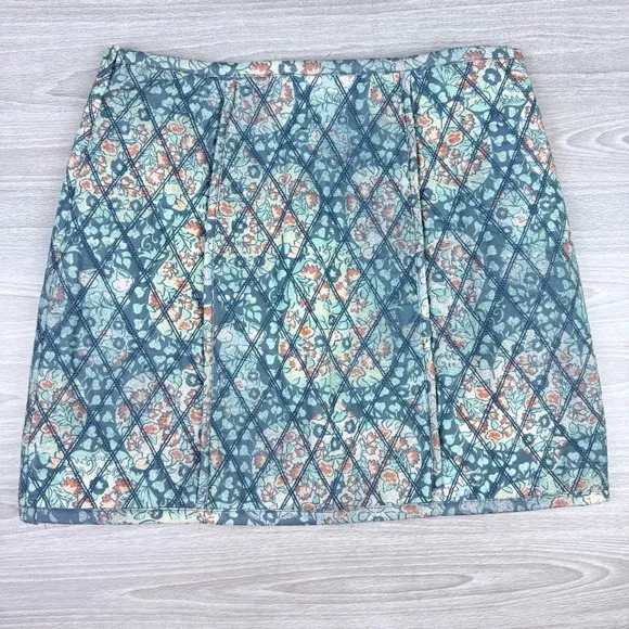 Free People Darla Quilted Mini High Waist Slim Fit Skirt Size 6