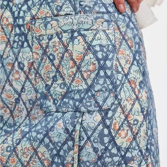 Free People Darla Quilted Mini High Waist Slim Fit Skirt Size 6