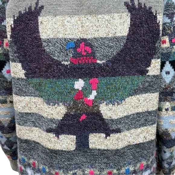 FREE PEOPLE Eagle Thunderbird Southwestern WoolBlend FairIsle Sweater Dress XS S