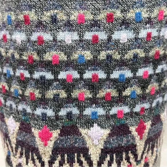 FREE PEOPLE Eagle Thunderbird Southwestern WoolBlend FairIsle Sweater Dress XS S
