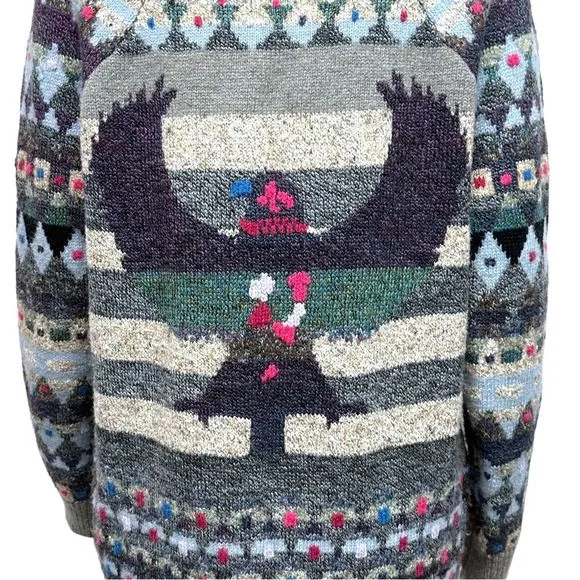 FREE PEOPLE Eagle Thunderbird Southwestern WoolBlend FairIsle Sweater Dress XS S