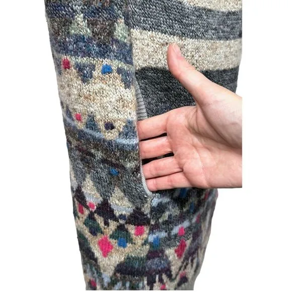 FREE PEOPLE Eagle Thunderbird Southwestern WoolBlend FairIsle Sweater Dress XS S