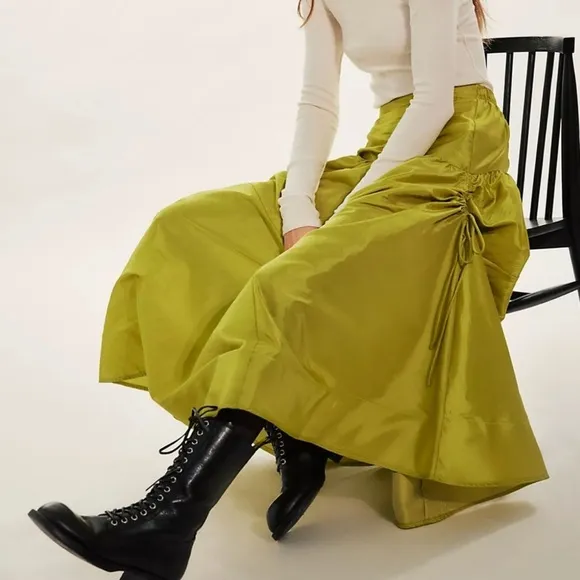 Free people Emery Drop-Waist Midi Skirt off white NWOT