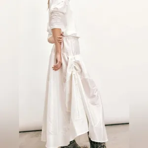 Free people Emery Drop-Waist Midi Skirt off white NWOT