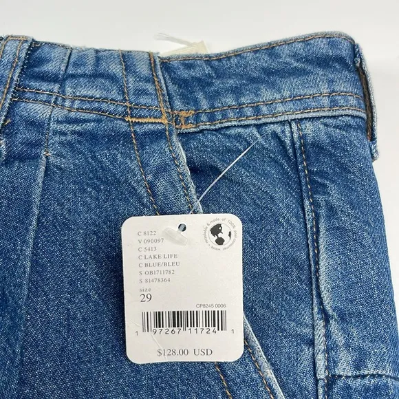 Free People Equinox Wide Leg Denim Trousers Size 29