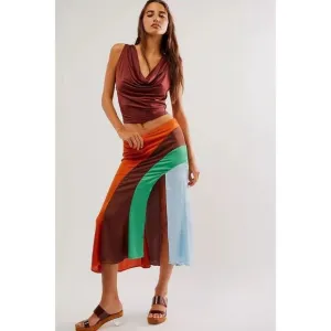 Free People Jojo Crafty Midi Skirt Size 0