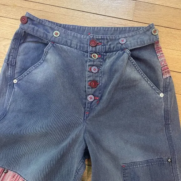 Free People La Vie Patched Pants NWOT Size 4 (Small)