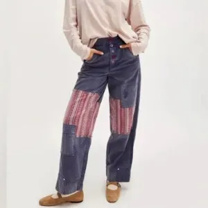 Free People La Vie Patched Pants NWOT Size 4 (Small)