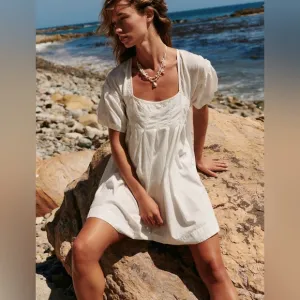 FREE PEOPLE Miss Me Mini White Sz M Ivory