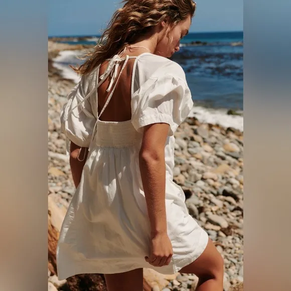 FREE PEOPLE Miss Me Mini White Sz M Ivory