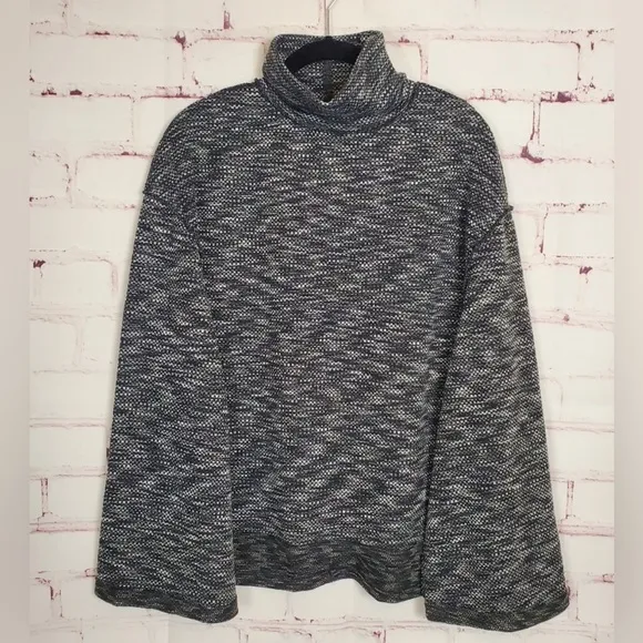 FREE PEOPLE Mock Turtleneck Bell Sleeve Sweater Small