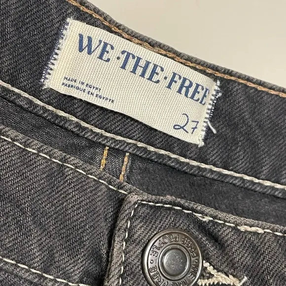 Free People Palmer Cuffed Jeans in Chalkboard