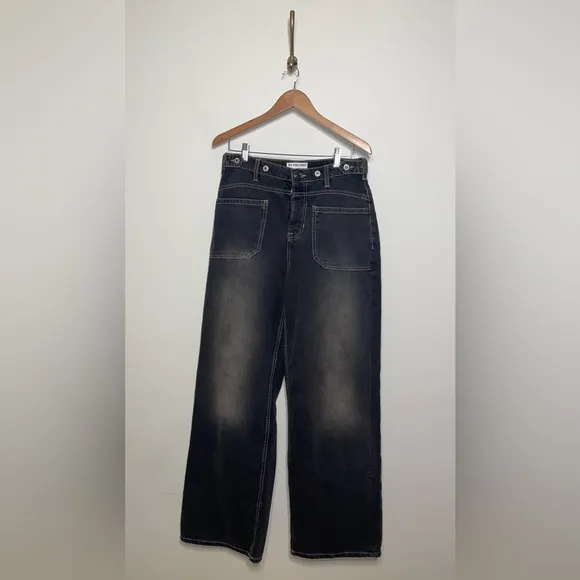 Free People Palmer Cuffed Jeans in Chalkboard