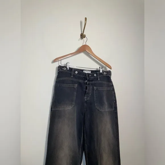 Free People Palmer Cuffed Jeans in Chalkboard