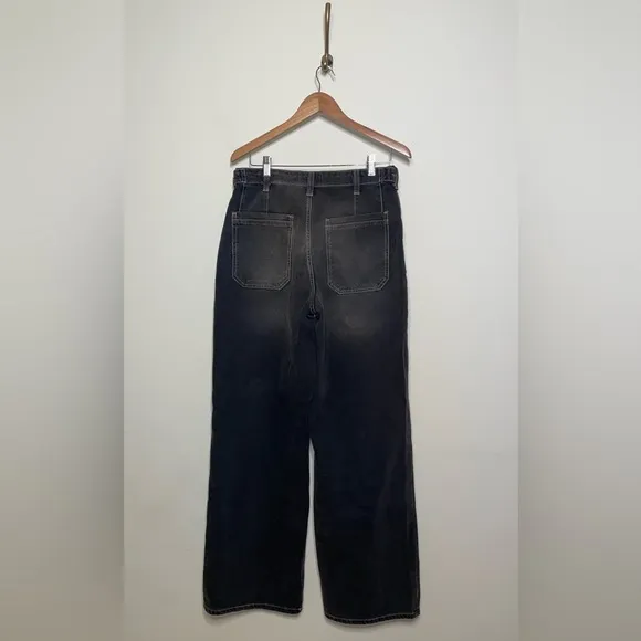 Free People Palmer Cuffed Jeans in Chalkboard