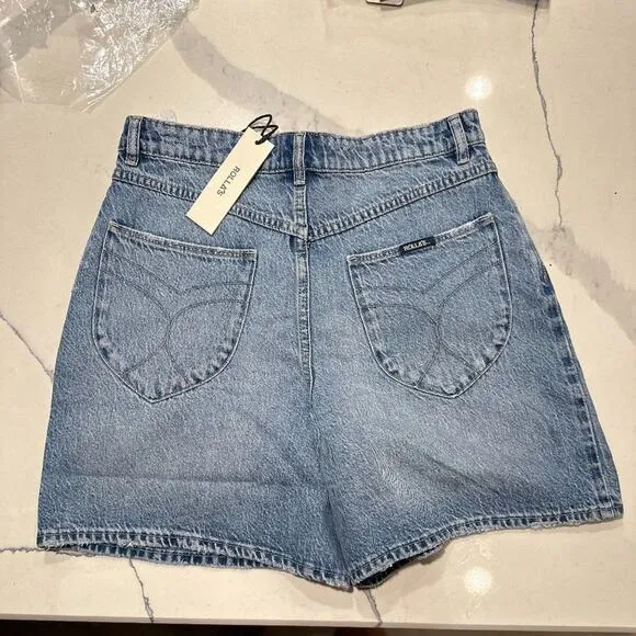 Free People Rolla's Mirage Long Shorts - Lt Blue - 31