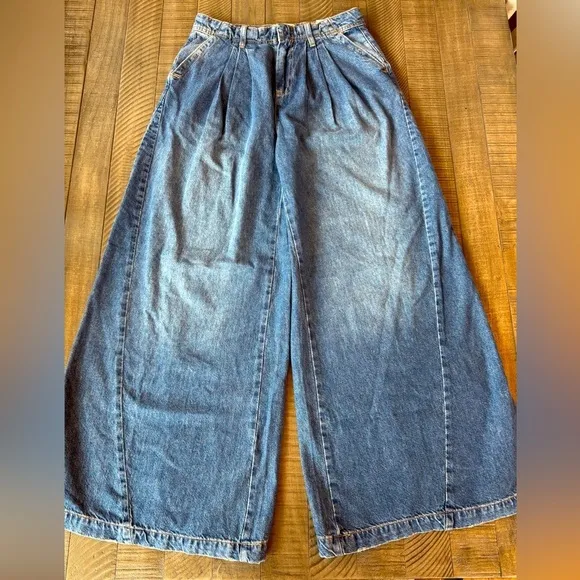 Free People - We The Free Equinox Denim Trouser Wide Leg Jeans Size 29 (NWT)