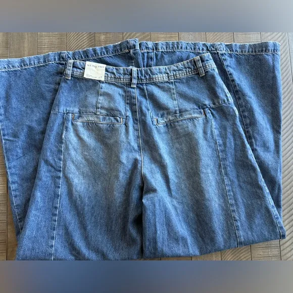 Free People - We The Free Equinox Denim Trouser Wide Leg Jeans Size 29 (NWT)