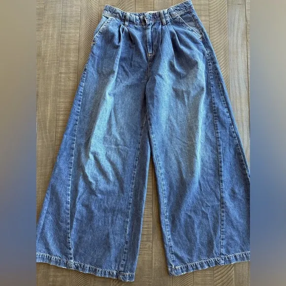 Free People - We The Free Equinox Denim Trouser Wide Leg Jeans Size 29 (NWT)