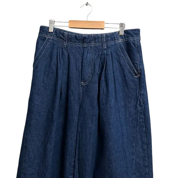 Free People We The Free Equinox Denim Trousers in Ritual Blue