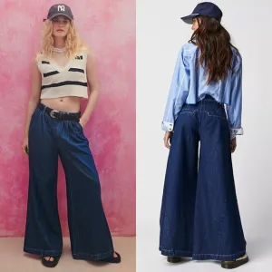 Free People We The Free Equinox Denim Trousers in Ritual Blue