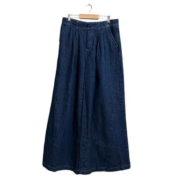 Free People We The Free Equinox Denim Trousers in Ritual Blue
