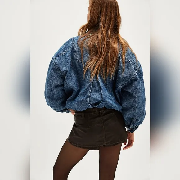 Free People We The Free Gallivanting Vegan Skort/Chocolate NWT