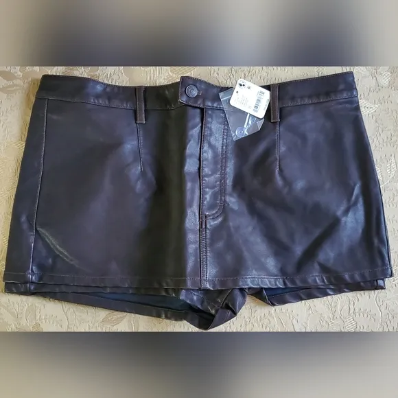 Free People We The Free Gallivanting Vegan Skort/Chocolate NWT