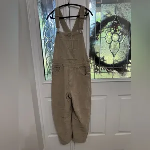 Free People We The Free Good Luck Cord Overalls in Vintage Khaki size XL - NWT