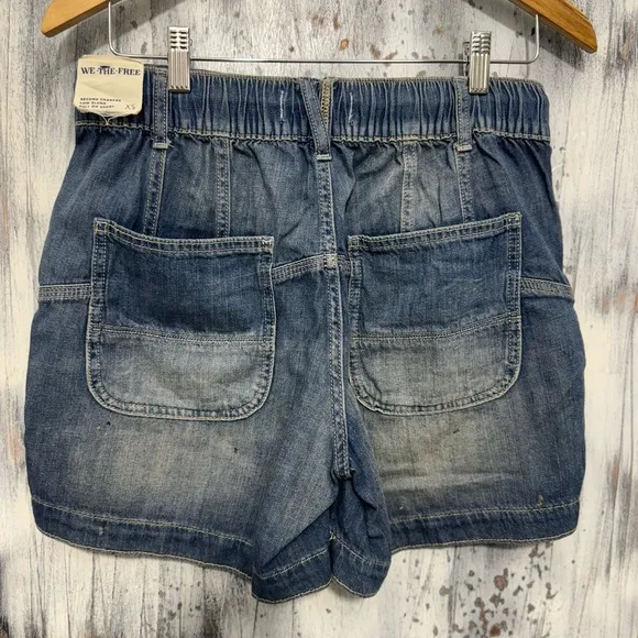 Free People We The Free Second Chances Low Slung Pull-On Shorts ~ Size XS