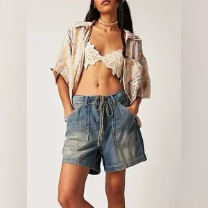 Free People We The Free Second Chances Low Slung Pull-On Shorts ~ Size XS