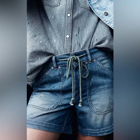 Free People We The Free Second Chances Low Slung Pull-On Shorts ~ Size XS