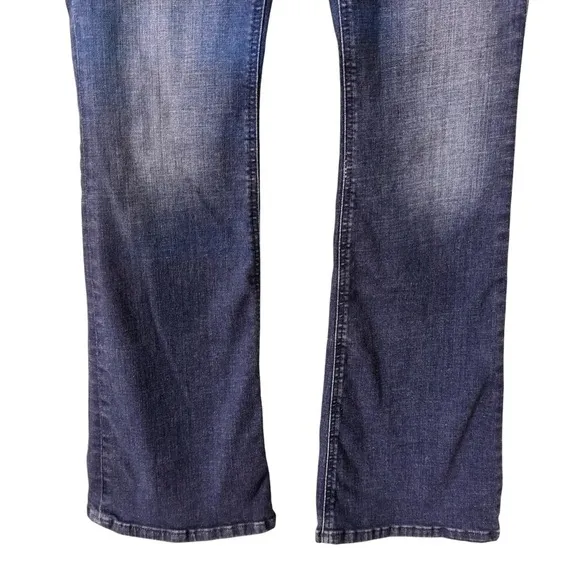 Free People We The Free Varsity Blues Sim Boot Flare Mid Rise Jeans Size 31
